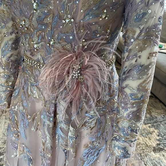 Pastel color embellished gown - Picture 10 of 17